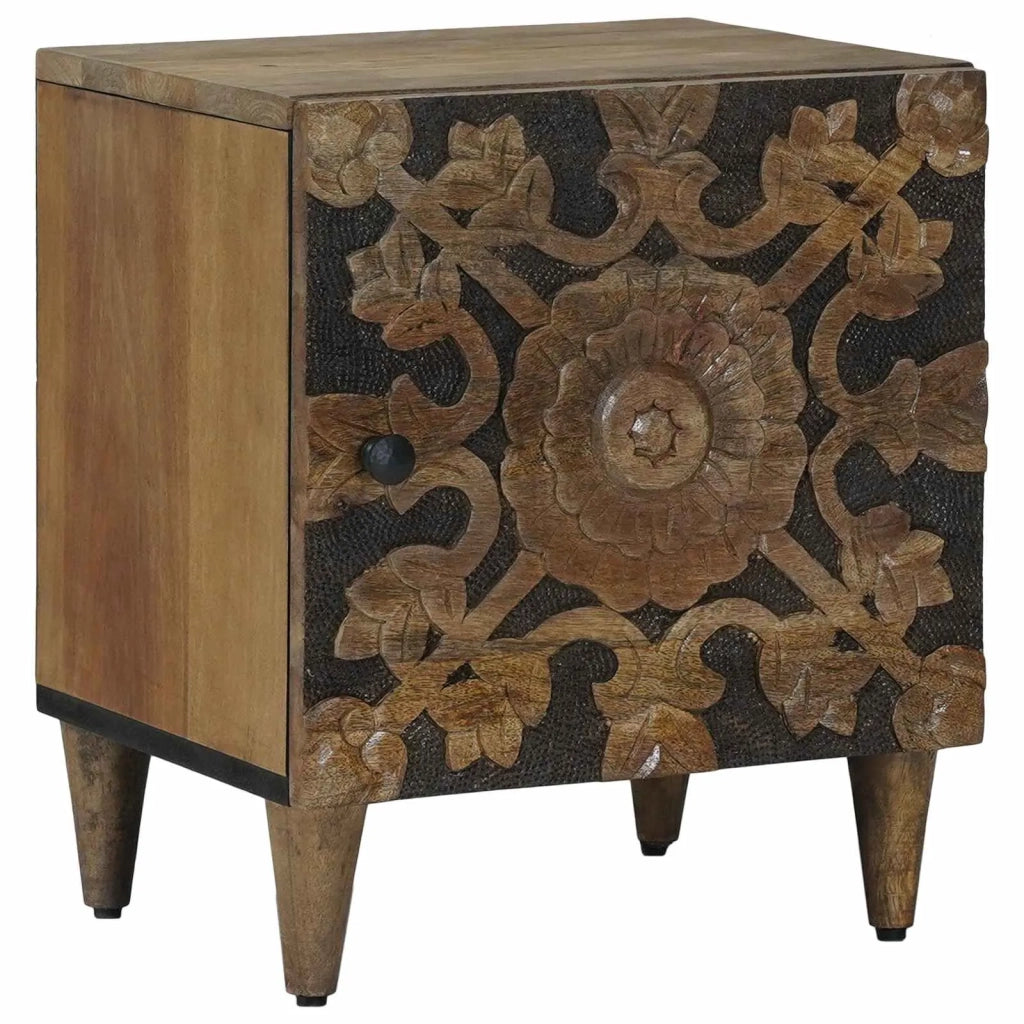 Comodino | Armadio da Notte | Mobiletto da notte Marrone 40 x 33,5 x 46 cm