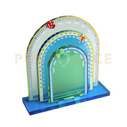 CALENDARIO PERPETUO SIBILLA IN CRISTALLO ACRILICO DECORATO BLU