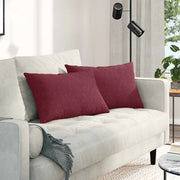 Cuscini da Divano 2 pcs Rosso Vino 60 x 40 cm Tessuto 42013656