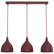 Lampada sospesa Noak classic 3xE27 bordeaux Luminex
