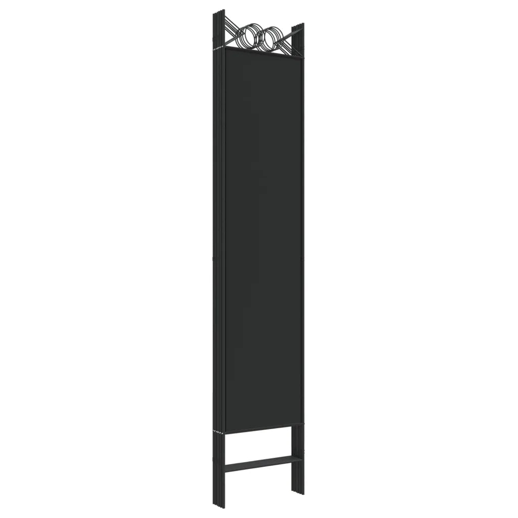 Divisorio Ambienti | Divider per stanze | Paravento a 6 Pannelli Nero 240x200 cm in Tessuto