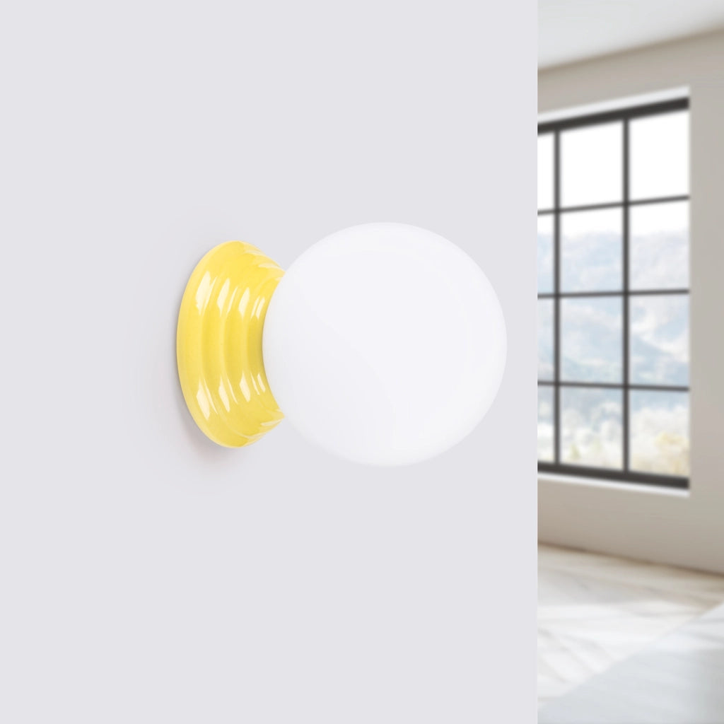 Lampada a parete ZORI giallo IP44