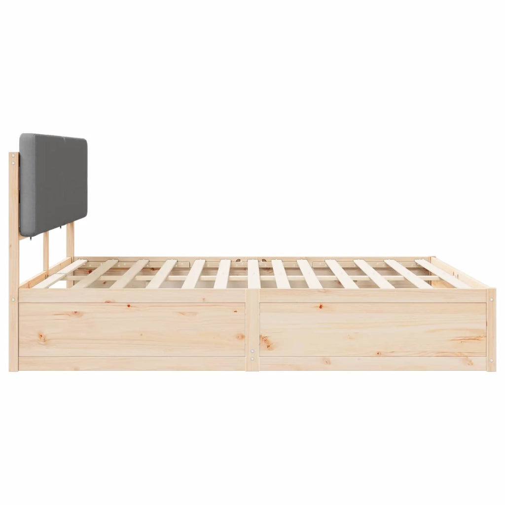 Letto con Testiera Rivestita-Struttura Letto con Testiera Grigio chiaro 200 x 200 cm 909745