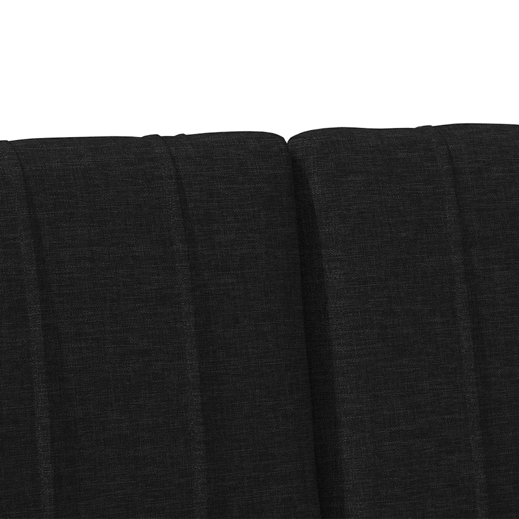 Testiera imbottita Nero 200 cm Pino massello 879211