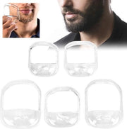 Kit per delineare la barba a goatee Accessori per la barba per uomini - 5 pezzi - [In chiaro]