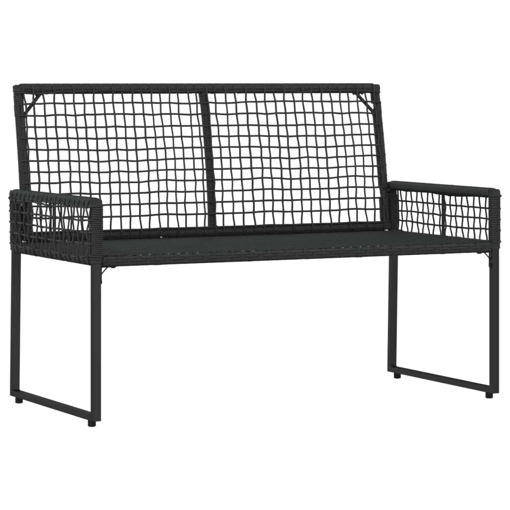 Panchina da esterno Nero e Bianco Crema 118 x 55 x 82 cm 42025178