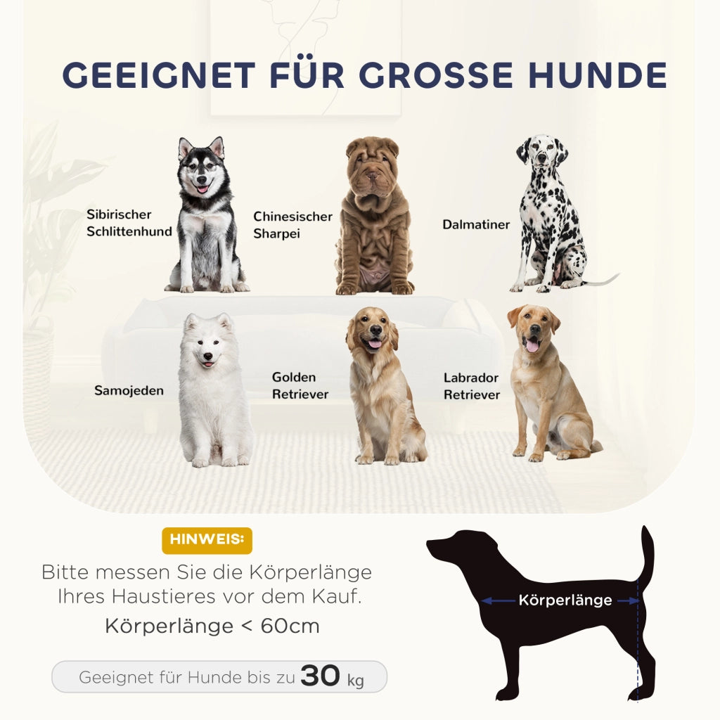 Letto per Cani ¨C Minimal ¨C Tessuto Naturale Grigio Scuro
