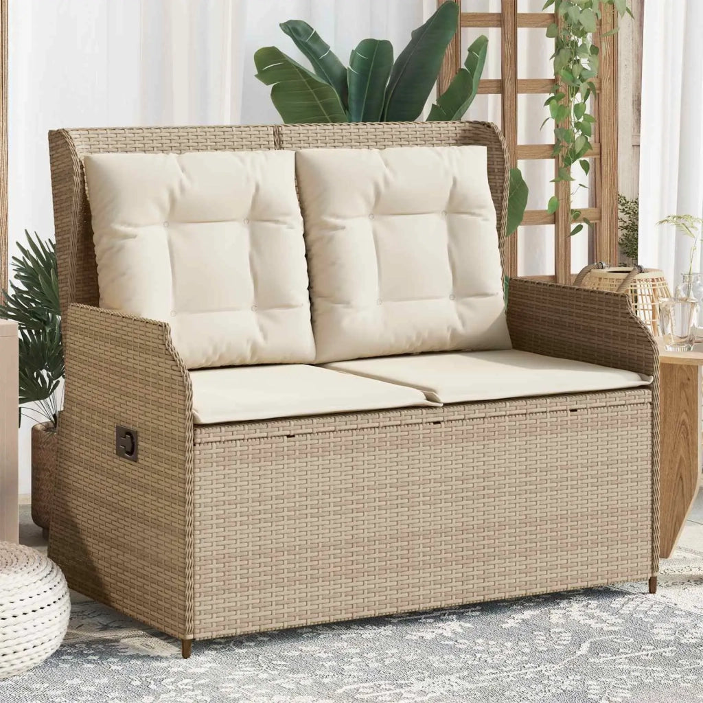 Panchina da giardino Beige polyrattan 3394462