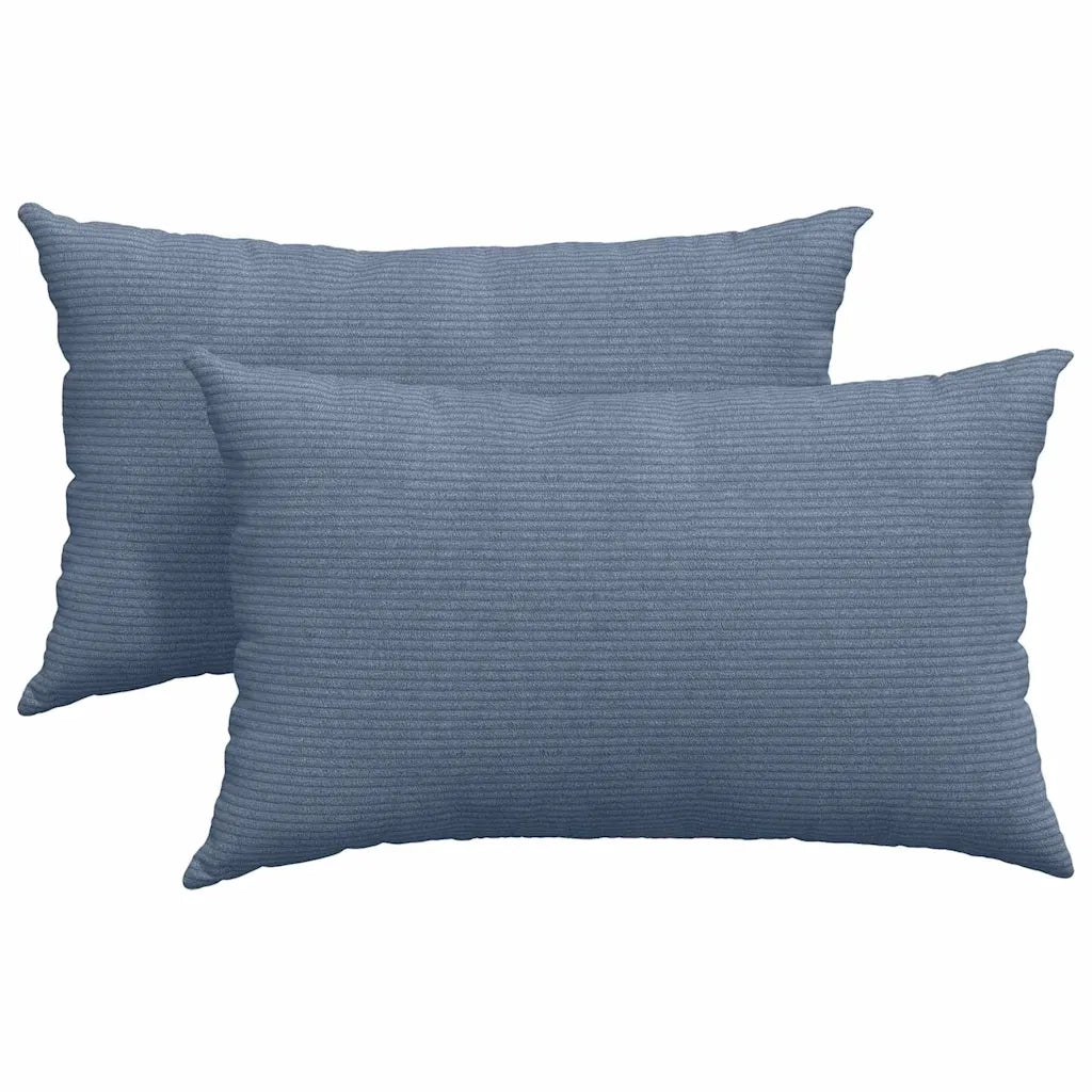 Cuscini da Divano 2 pcs Blu 50 x 30 cm Tessuto in Cords 42013648