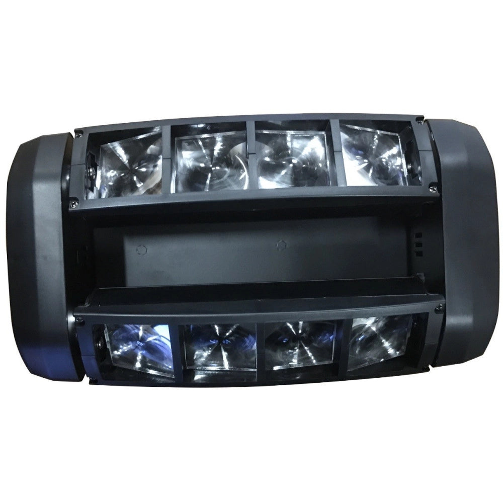 Trade Shop - Effetti Luce A Testa Mobile Multiraggio Rush Multi Beam Mini Spider 8 Raggi Beam -