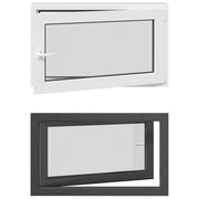 Finestra per Soffitta RISOR 100 x 60 cm PVC e Vetro Antracite CFW8096467