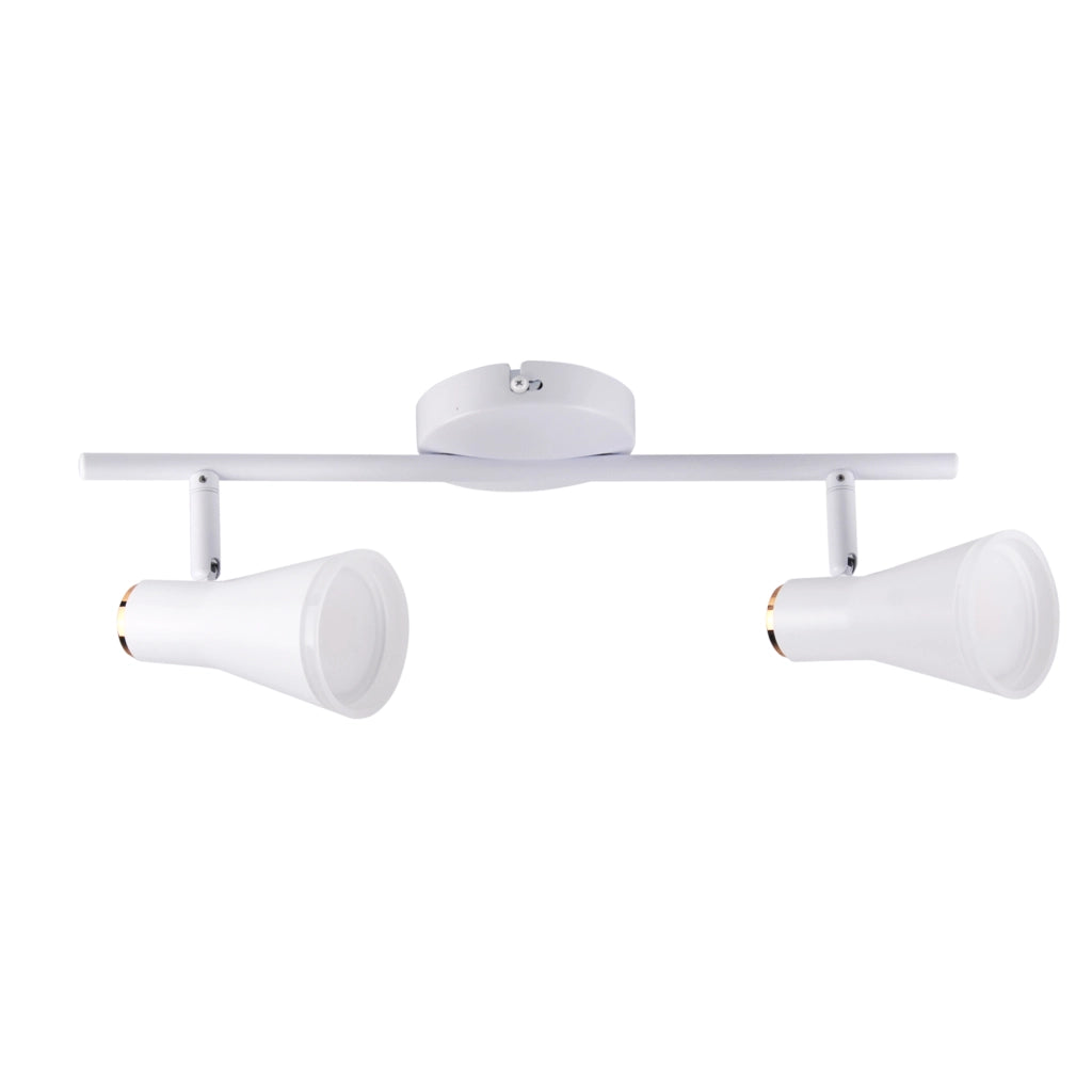 Plafoniera/Applique LED orientabile 2 luci bianca 3000K