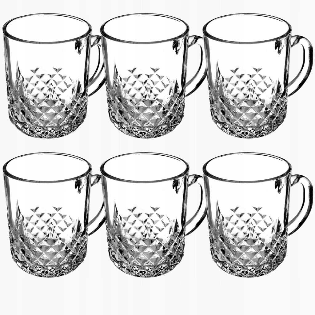 Set di 6 bicchieri da tè e caffè KADAX da 230 ml con manico.