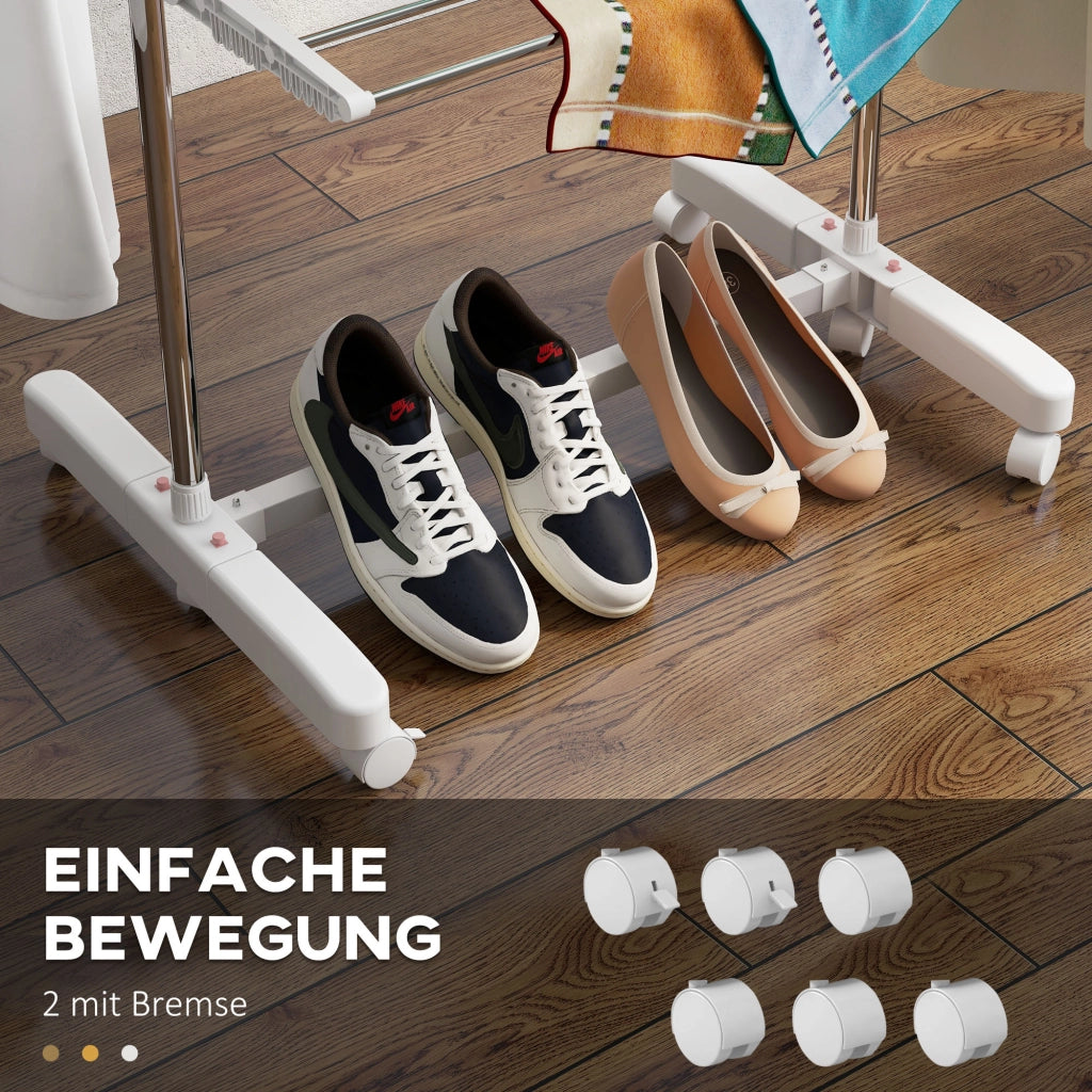 Stendibiancheria pieghevole 3 piani ¨C zephmum ¨C argento e bianco