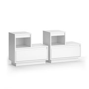 Vicco Comodino Bianco 59.4 x 53.2 cm Set di 2