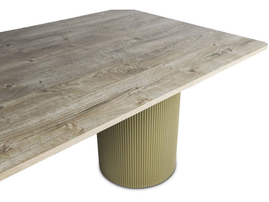 Tavolo da pranzo ovale in legno "Zénith" - 180 cm - 8 posti a sedere - Beige