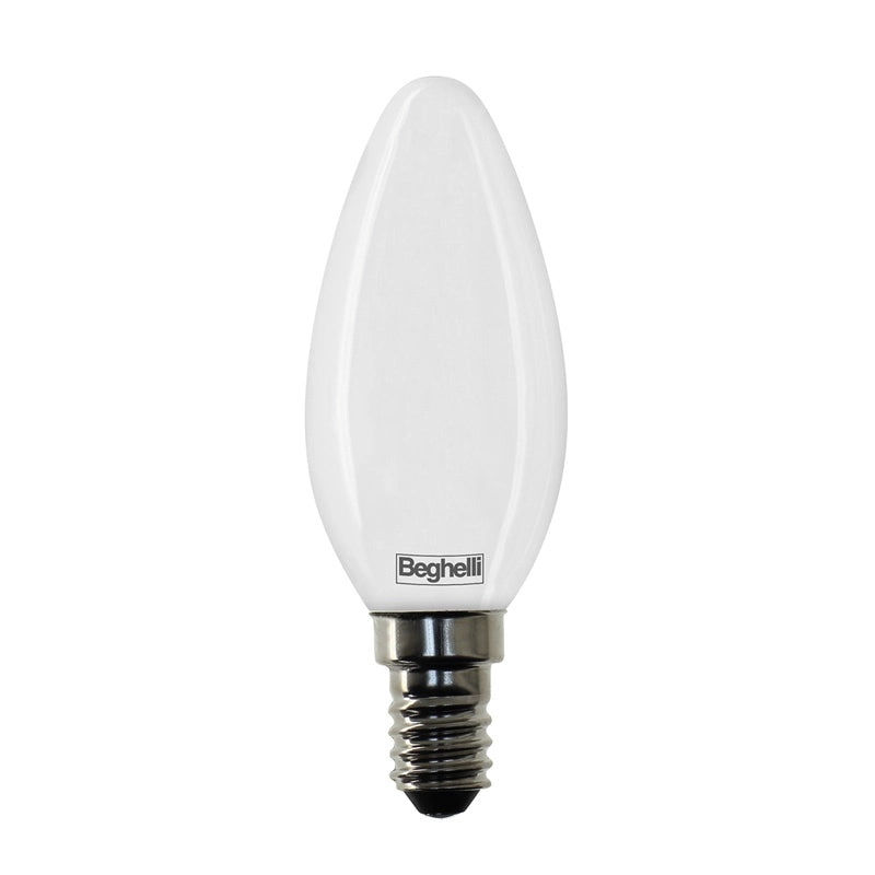Beghelli LAMPADA LED OLIVA E14 5W 6500K TUTTOVETRO OPALE