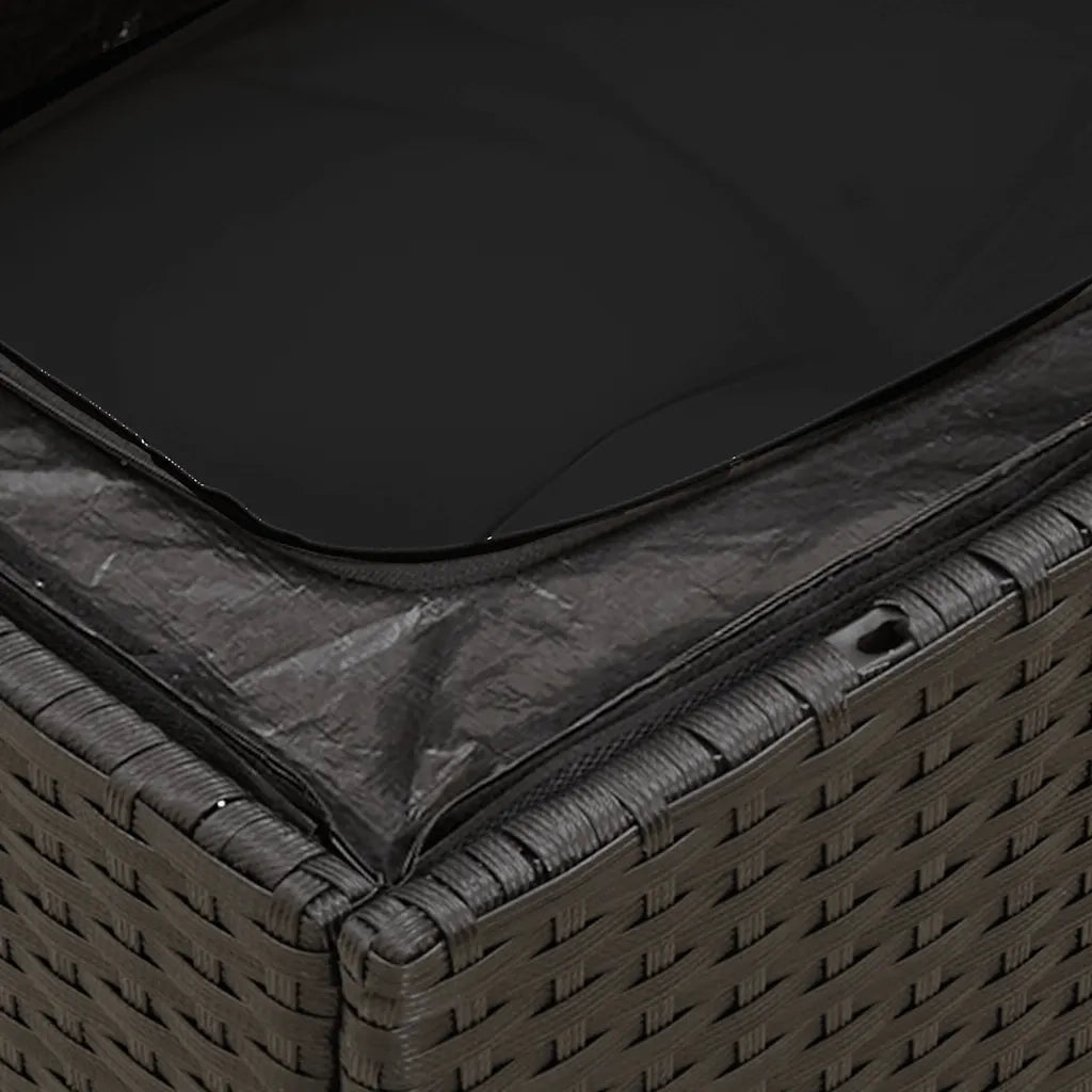 Set Divani da Giardino 5 pz | Set Salotto da Giardino con Cuscini in Polyrattan Nero