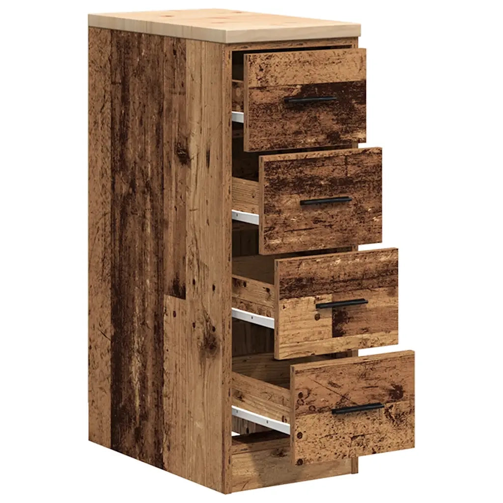 Armadietto per Garage in Legno Vecchio 30x51x85 cm 860587