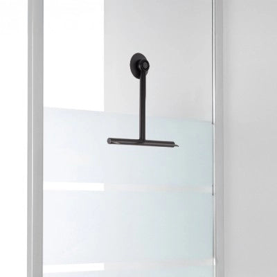 Tergivetro doccia nero in plastica antigraffio con ventosa Spring