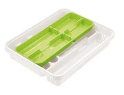 Portaposate Cassetto Cucina Mixi Bianco e Lime 39,5 x 31 x 7 cm Tontarelli
