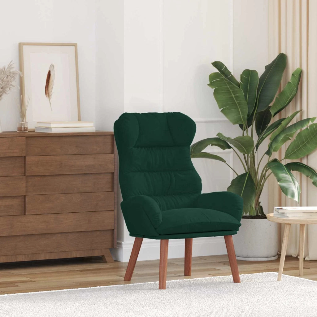 Poltrona | Sedia Relax Verde Scuro 69 x 74 x 93 cm Velluto
