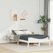 Struttura del letto Bianco 135 x 190 cm Pino massello 873455