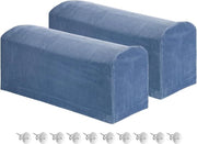 Armrest coppe 2 pezzi in poliestere morbidi per divano e poltrona blu profondo