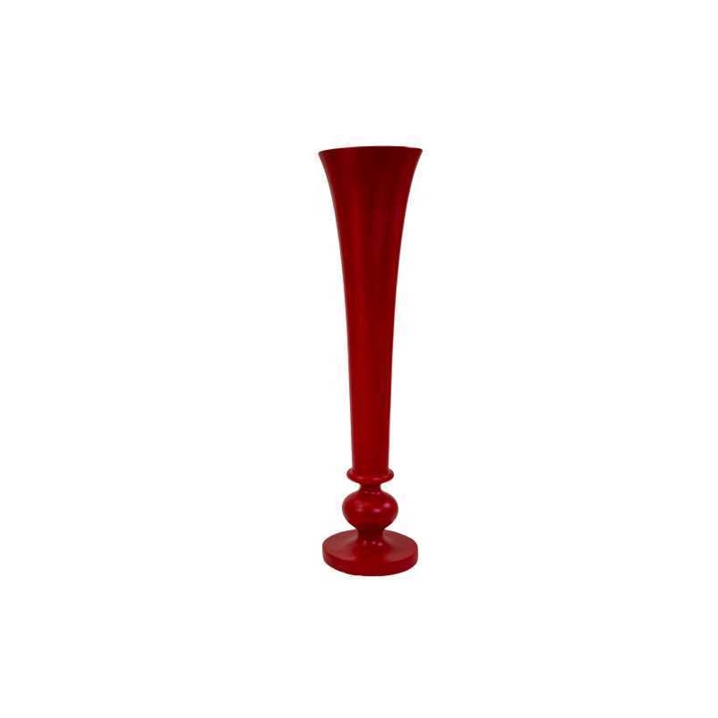 Portavaso resina rosso cm ø32h136