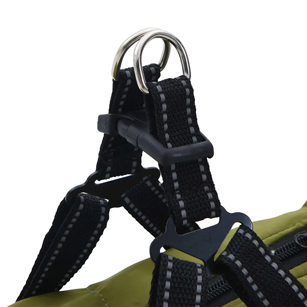Cappotto Cani Imbracatura Impermeabile Riflettente Verde L24 4019892