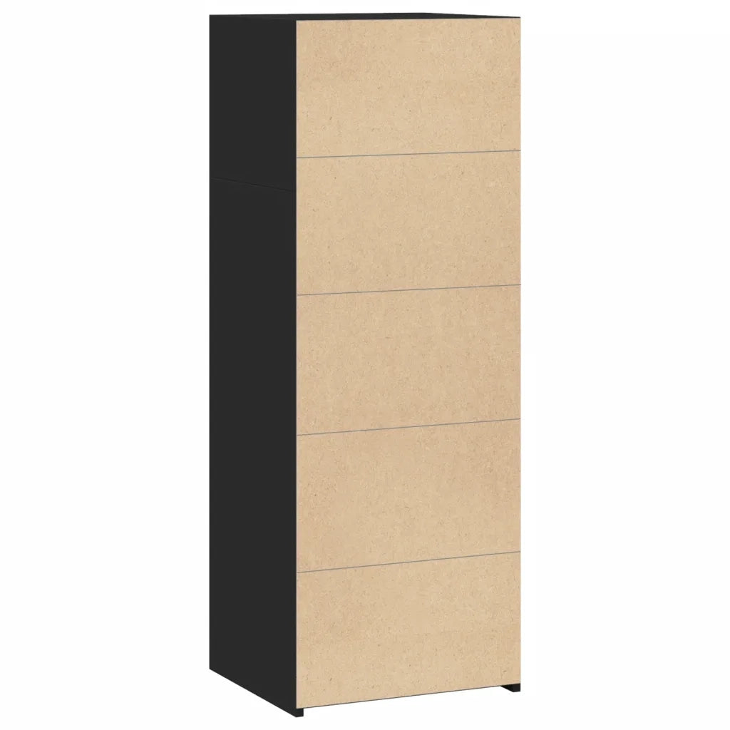 Credenza Nera 45x41x124cm in Legno Multistrato 846391