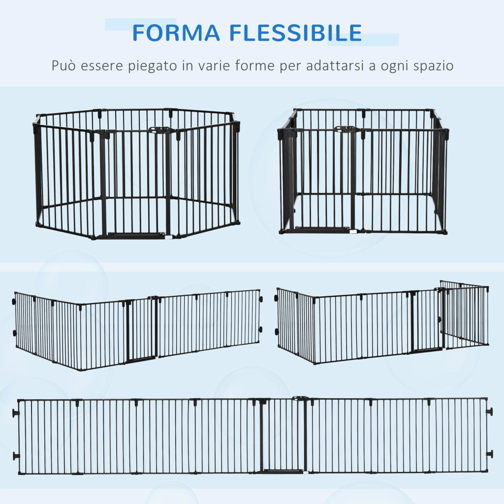 Cancello Sicurezza Cani Pieghevole ¨C Minimal ¨C Nero