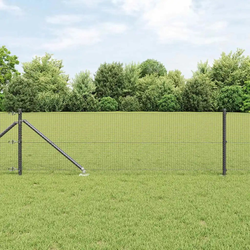 Recinzione da Giardino | Recinzione in rete saldata con punte Acciaio e PVC Grigio Rete