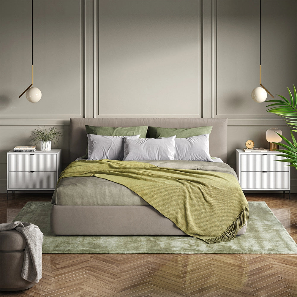 Vicco Comodino camera da letto Bianco Set di 2