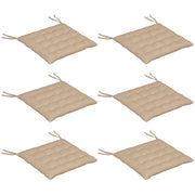 Set 6 Cuscini per Sedie ¨C Xylo ¨C Imbottiti con Lacci 40x40 cm Cachi