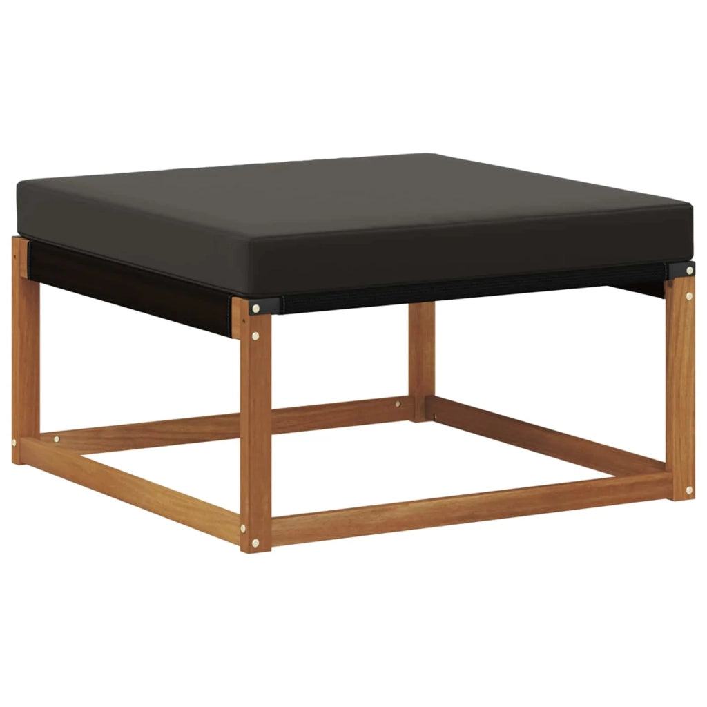Set di divani da esterno con cuscino 7 pcs Naturale e Nero 3369675