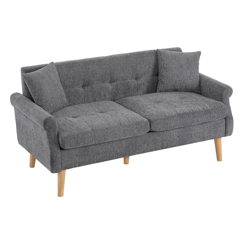 Divano 2 posti - Xylo - tessuto chenille con cuscini spessi design moderno