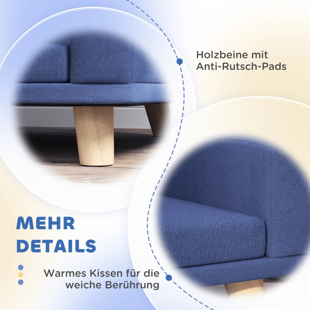 Cuccia per Cani ¨C Minimal ¨C Legno, 98x67x25 cm, Blu