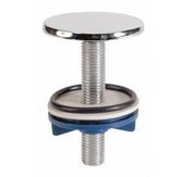 Tappo copriforo cromato in ottone, diametro 50