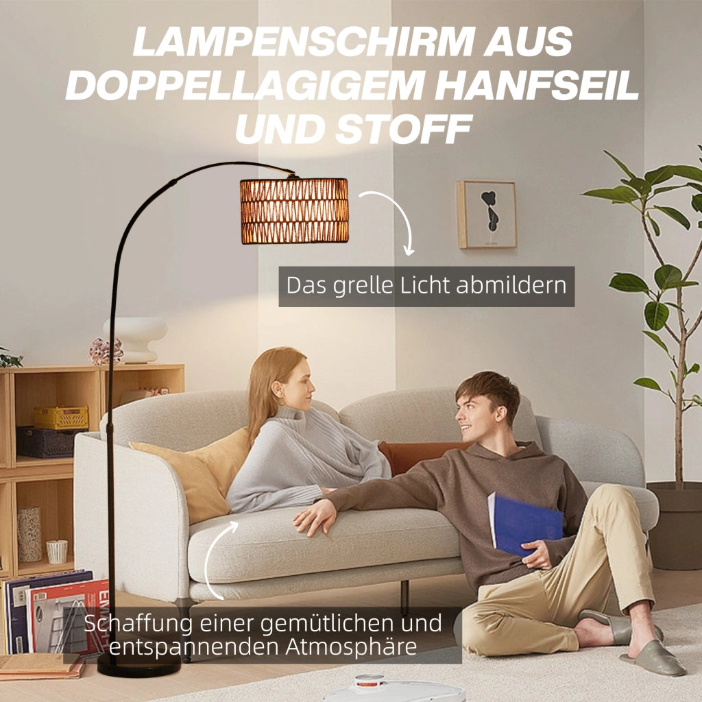 Lampada da terra regolabile in altezza ¨C zephmum ¨C Nero, metallo