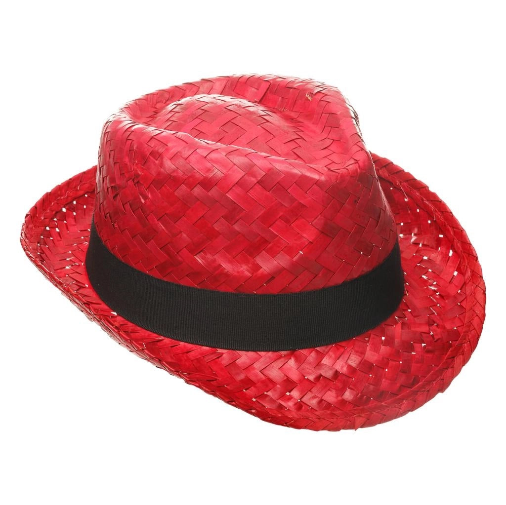 Cappello in paglia rossa 58x5