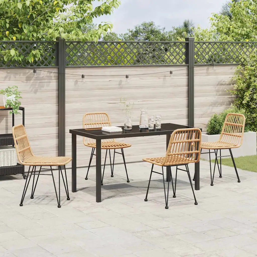 Set da Pranzo per Giardino 5 pcs Marrone 3379193