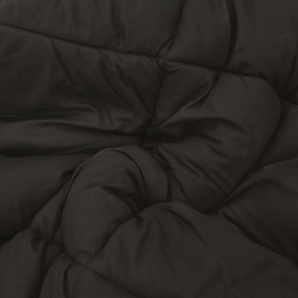 Piumone | Duvet Completo Annuale Nero e Talpa 200 x 200 cm Microfibra