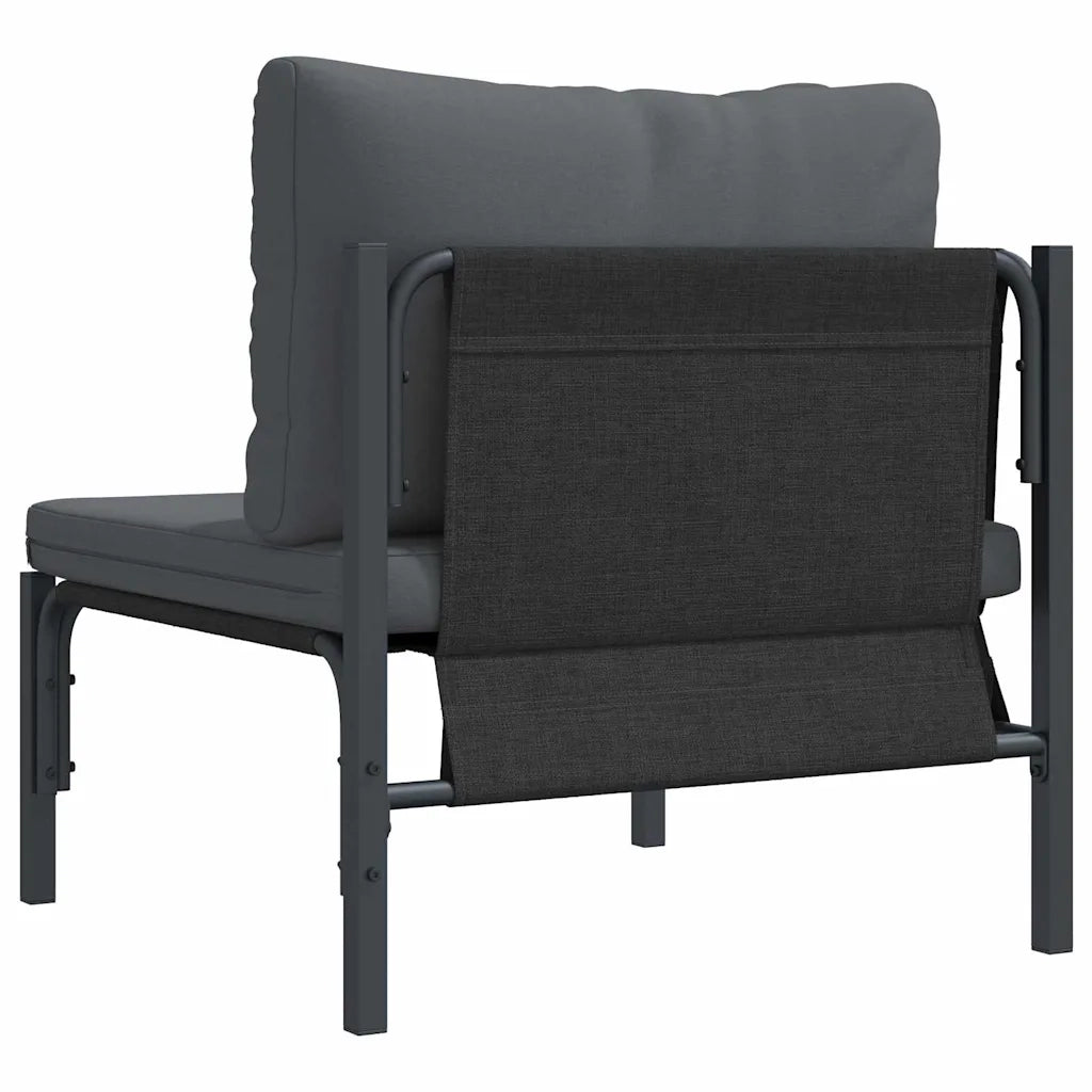 Mobili da Esterno con cuscino Antracite 80 x 80 x 71 cm Acciaio 42009986