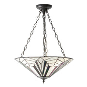 Lampada a sospensione Tiffany vetro multicolore 3xE27