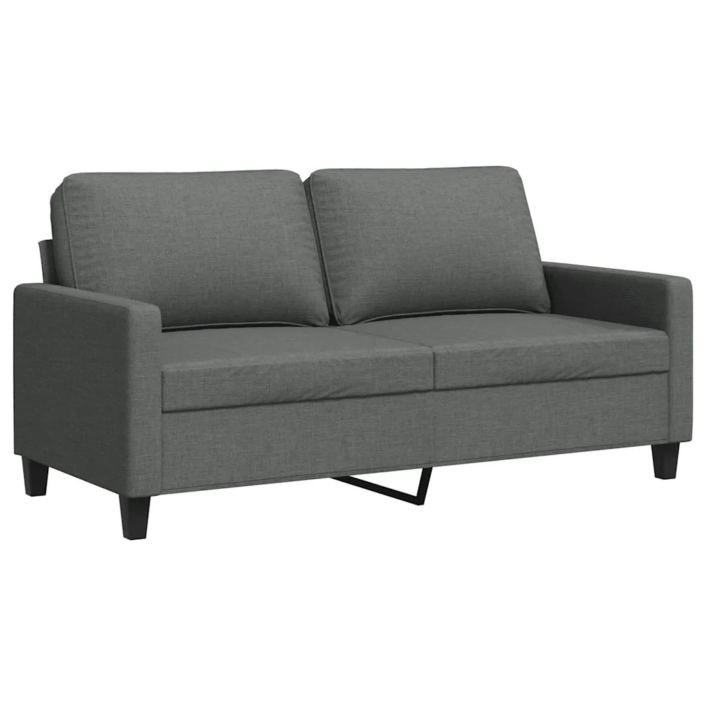 Divano a 2 Posti Grigio Scuro 140 cm in Tessuto 359164