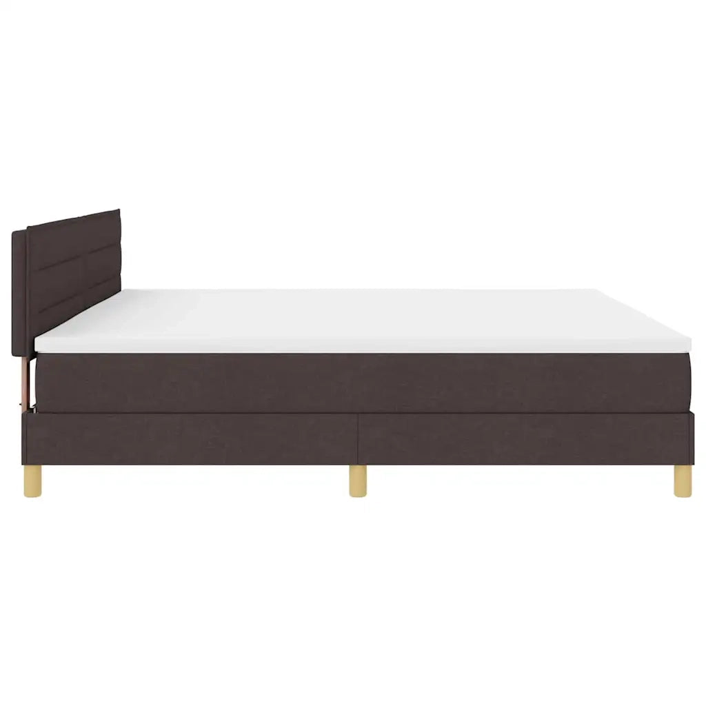 Letto a molle con cuscino Marrone Scuro 200 x 200 cm Tessuto 3338870