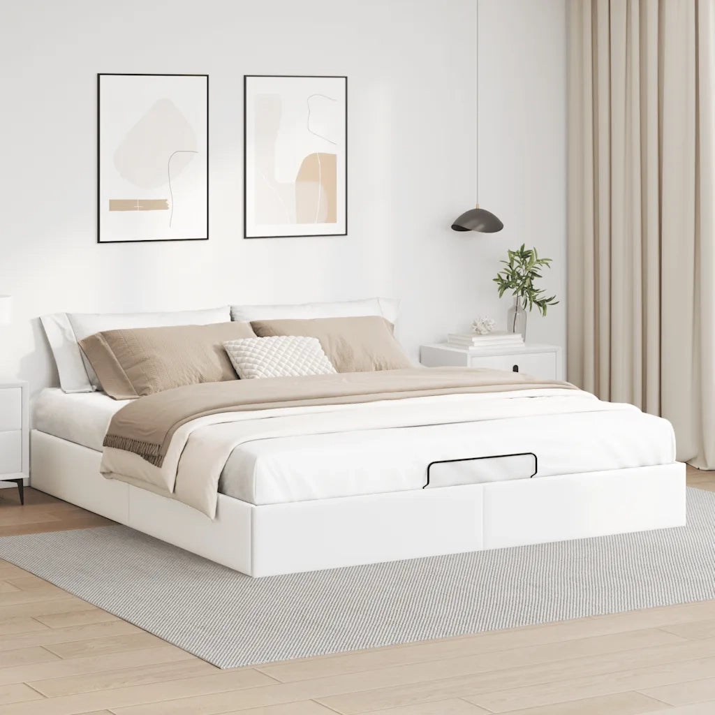Struttura Letto Pouf senza Materasso 160x200 cm Similpelle 3310810