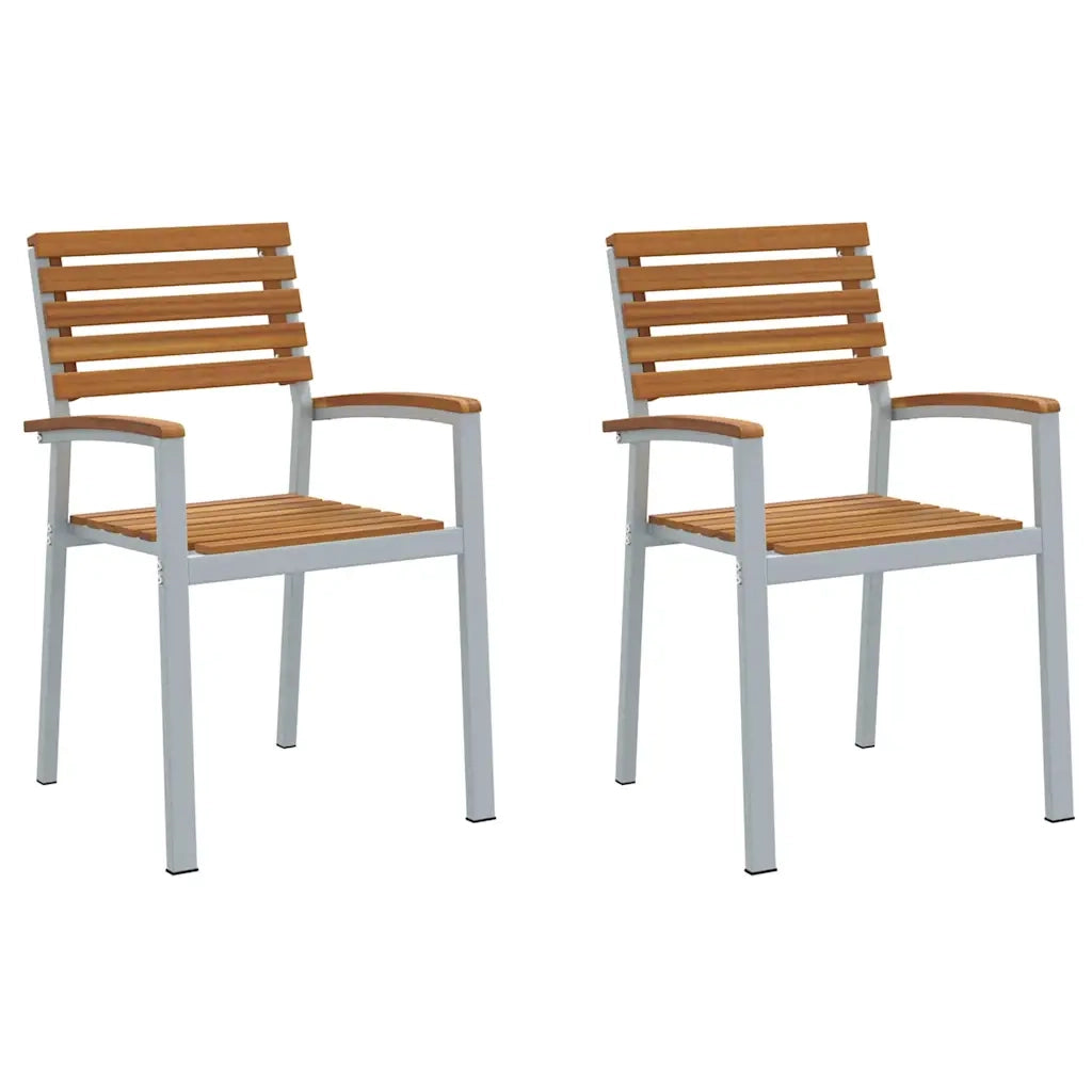 Sedia da Giardino 2 pcs Marrone 56 x 57 x 87 cm 4010624