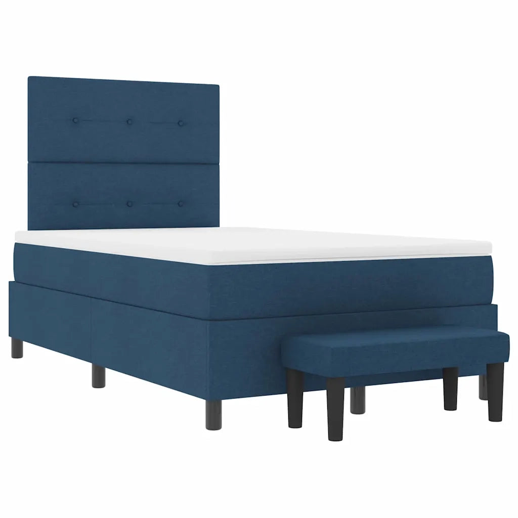 Letto a molle con materasso Blu 120 x 200 cm Tessuto 3344064